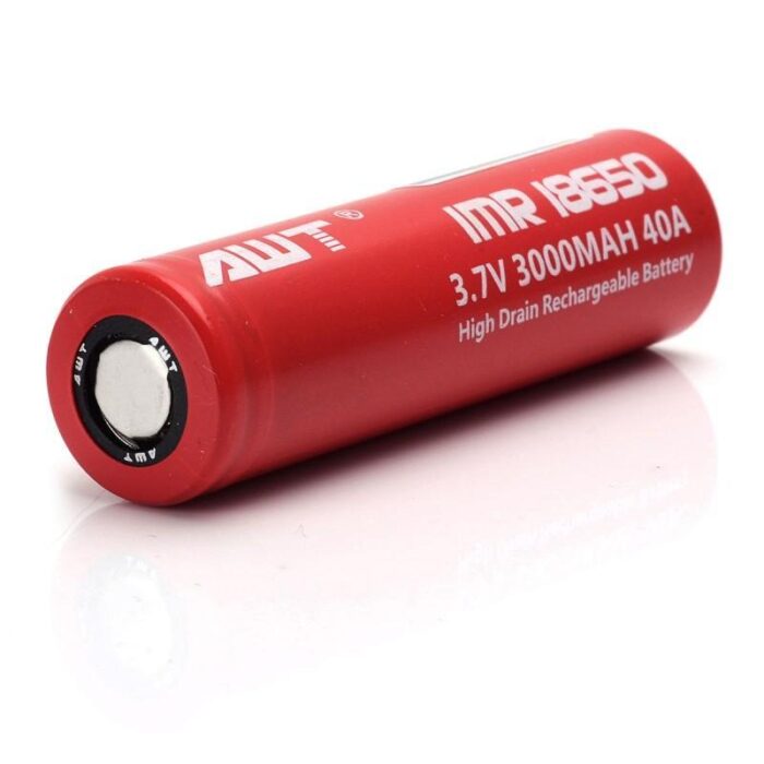 authentic awt imr 18650 3000mah 37v 40a rechargeable high drain flat top batteries 2 pcs 1