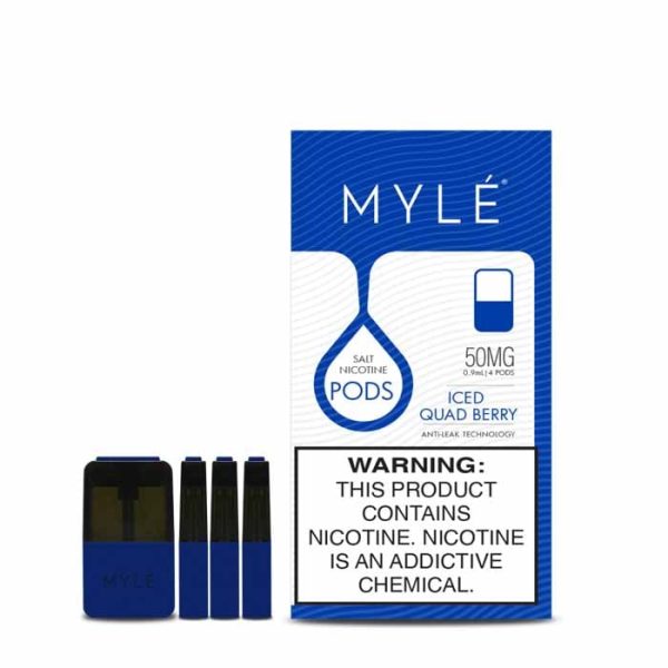 BEST MYLE PODS DUBAI V4 ICED QUAD BERRY